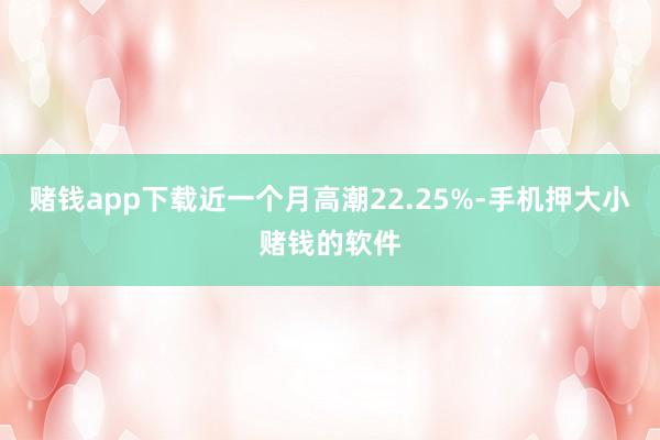 赌钱app下载近一个月高潮22.25%-手机押大小赌钱的软件