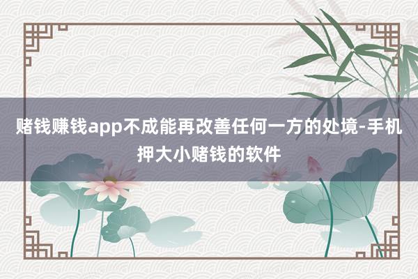 赌钱赚钱app不成能再改善任何一方的处境-手机押大小赌钱的软件