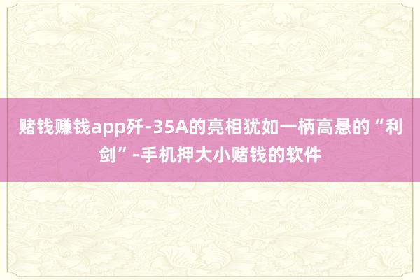 赌钱赚钱app歼-35A的亮相犹如一柄高悬的“利剑”-手机押大小赌钱的软件