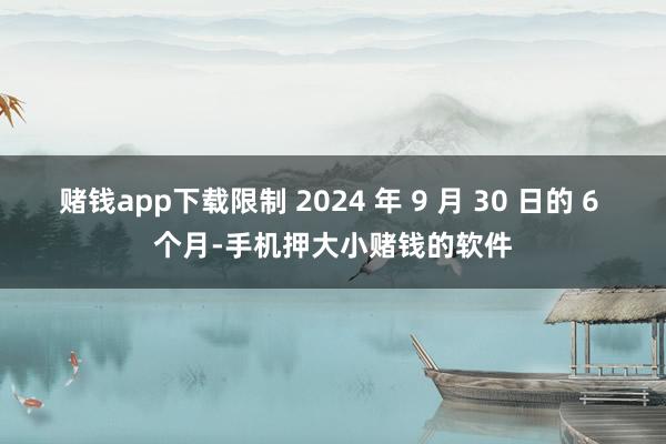 赌钱app下载限制 2024 年 9 月 30 日的 6 个月-手机押大小赌钱的软件
