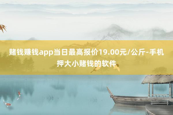 赌钱赚钱app当日最高报价19.00元/公斤-手机押大小赌钱的软件