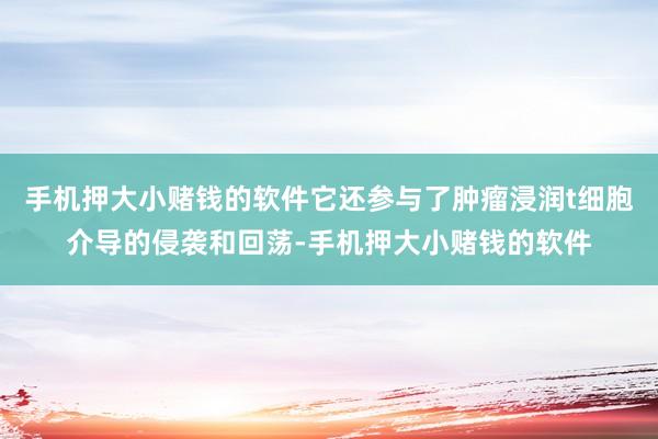 手机押大小赌钱的软件它还参与了肿瘤浸润t细胞介导的侵袭和回荡-手机押大小赌钱的软件