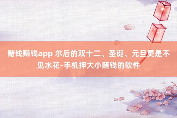 赌钱赚钱app 尔后的双十二、圣诞、元旦更是不见水花-手机押大小赌钱的软件