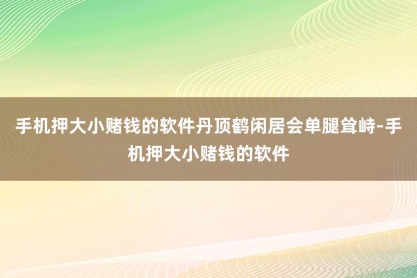 手机押大小赌钱的软件丹顶鹤闲居会单腿耸峙-手机押大小赌钱的软件