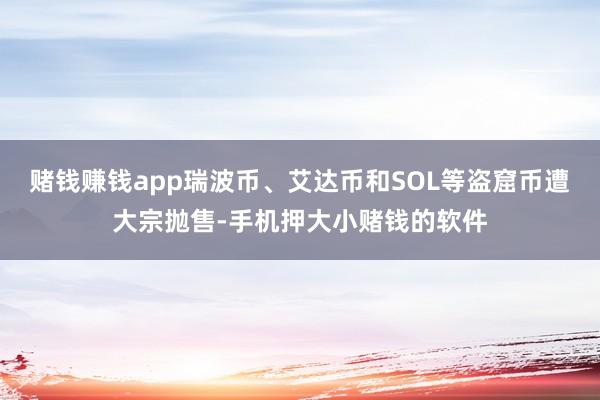 赌钱赚钱app瑞波币、艾达币和SOL等盗窟币遭大宗抛售-手机押大小赌钱的软件