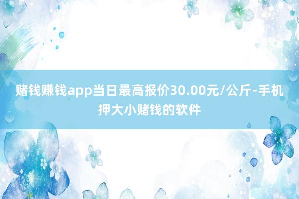 赌钱赚钱app当日最高报价30.00元/公斤-手机押大小赌钱的软件