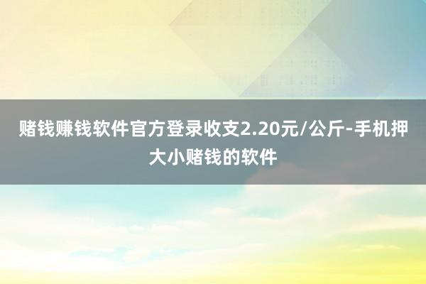 赌钱赚钱软件官方登录收支2.20元/公斤-手机押大小赌钱的软件