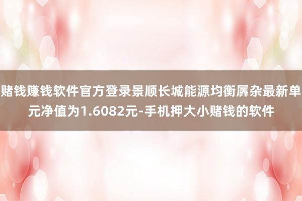 赌钱赚钱软件官方登录景顺长城能源均衡羼杂最新单元净值为1.6082元-手机押大小赌钱的软件