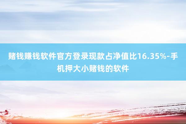 赌钱赚钱软件官方登录现款占净值比16.35%-手机押大小赌钱的软件