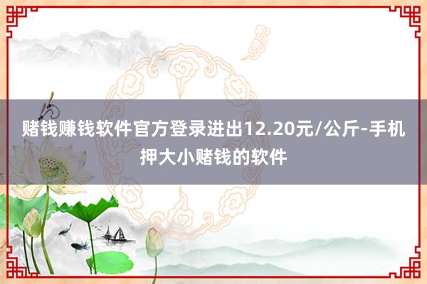 赌钱赚钱软件官方登录进出12.20元/公斤-手机押大小赌钱的软件