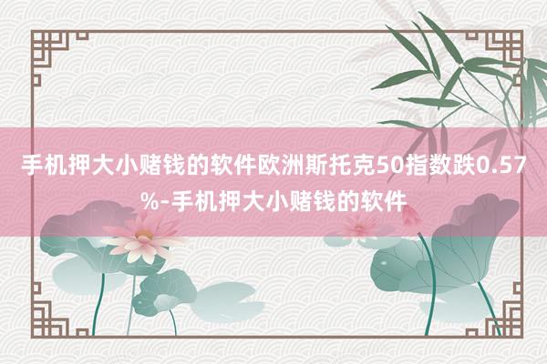 手机押大小赌钱的软件欧洲斯托克50指数跌0.57%-手机押大小赌钱的软件