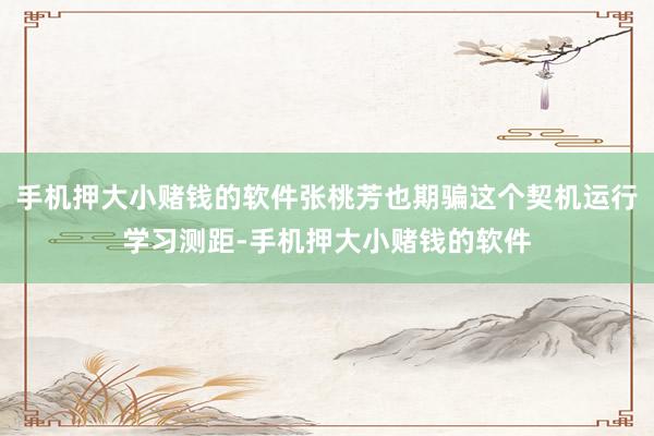 手机押大小赌钱的软件张桃芳也期骗这个契机运行学习测距-手机押大小赌钱的软件