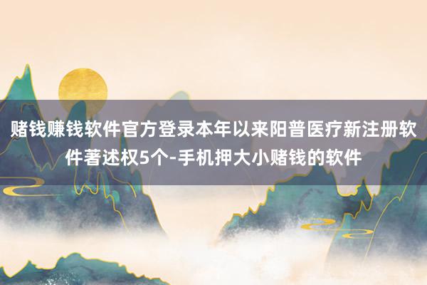 赌钱赚钱软件官方登录本年以来阳普医疗新注册软件著述权5个-手机押大小赌钱的软件
