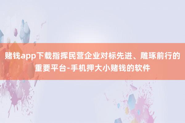 赌钱app下载指挥民营企业对标先进、雕琢前行的重要平台-手机押大小赌钱的软件
