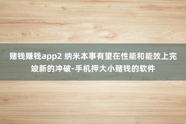 赌钱赚钱app2 纳米本事有望在性能和能效上完竣新的冲破-手机押大小赌钱的软件