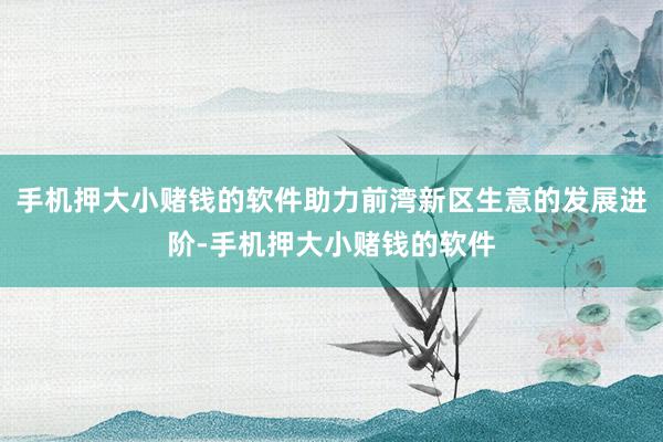 手机押大小赌钱的软件助力前湾新区生意的发展进阶-手机押大小赌钱的软件