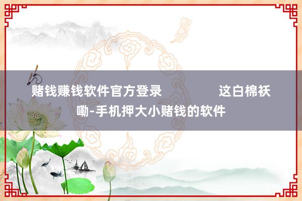 赌钱赚钱软件官方登录 这白棉袄嘞-手机押大小赌钱的软件