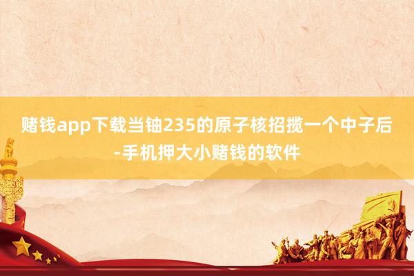 赌钱app下载当铀235的原子核招揽一个中子后-手机押大小赌钱的软件