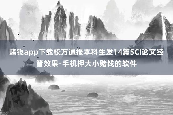 赌钱app下载校方通报本科生发14篇SCI论文经管效果-手机押大小赌钱的软件