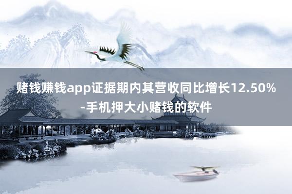 赌钱赚钱app证据期内其营收同比增长12.50%-手机押大小赌钱的软件